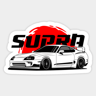 White Supra JDM Sticker